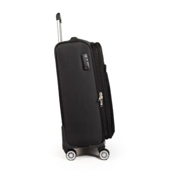 Δεξιά πλευρά βαλίτσας με κλειδαριά σε μαύρο χρώμα