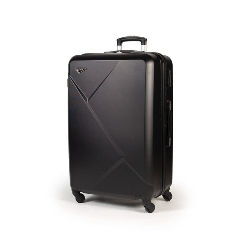 Βαλίτσα μεσαία με κλειδαριά , υλικό abs σε χρώμα μαύρο .