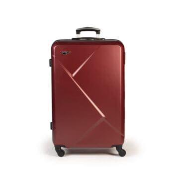 Βαλίτσα μεσαία με κλειδαριά , υλικό abs σε χρώμα μπορντό .