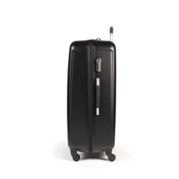 αριστερή πλευρά βαλίτσας με κλειδαριά σε μαύρο χρώμα