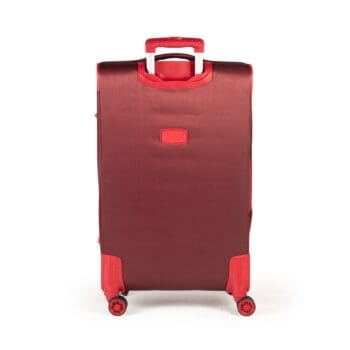 Πίσω πλευρά βαλίτσας με ταμπελάκι για στοιχεία σε μπορντό χρώμα