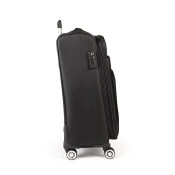 Δεξιά πλευρά βαλίτσας με κλειδαριά σε μαύρο χρώμα