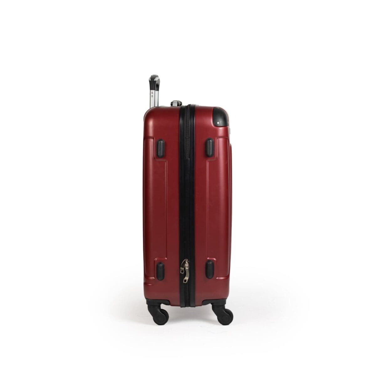 Δεξιά πλευρά βαλίτσας με πατόκουμπα σε χρώμα μπορντό