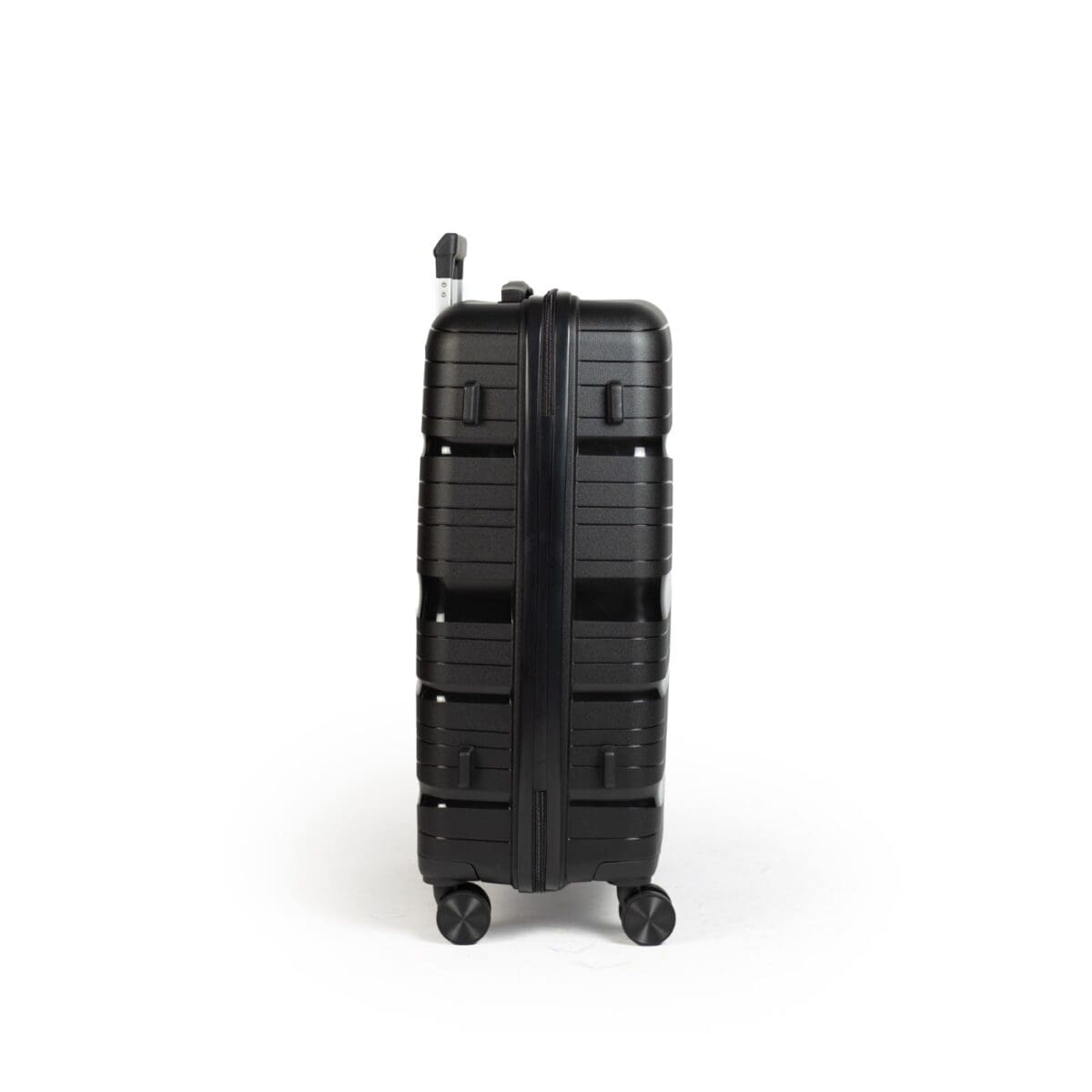 Δεξιά πλευρά βαλίτσας με πατόκουμπα σε μαύρο χρώμα