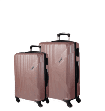 Βαλίτσες μικρή(καμπίνας) ,μεσαία , μεγάλη με κλειδαριά , υλικό abs σε χρώμα ροζ