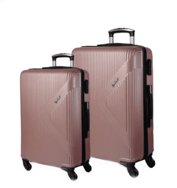 Βαλίτσα μεσαία , μεγάλη με κλειδαριά , υλικό abs σε χρώμα ροζ .