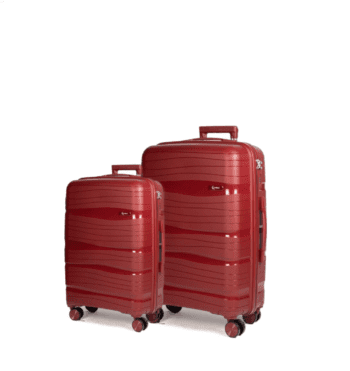 Βαλίτσα καμπίνας, μεσαία με κλειδαριά tsa, υλικό PP(άθραυστο) σε χρώμα μπορντό με διπλά ροδάκια .