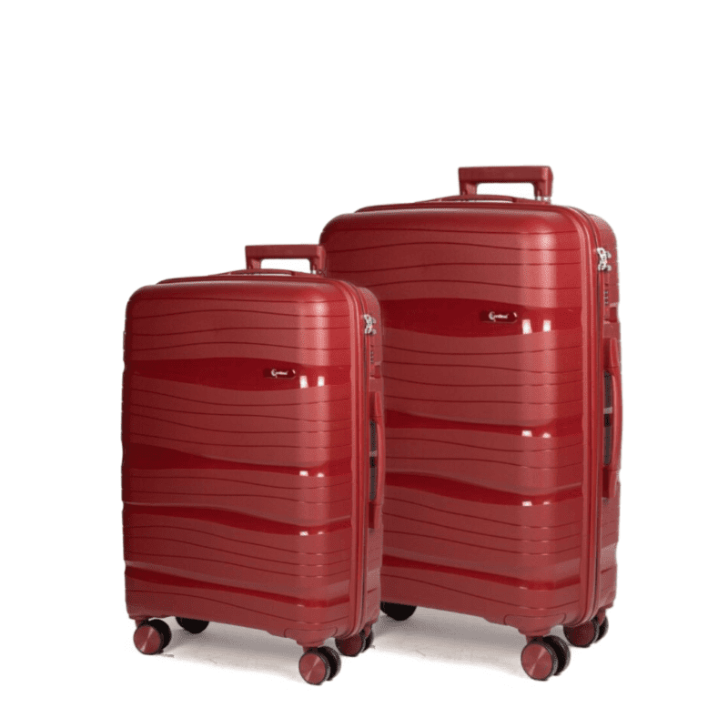 Βαλίτσα μεσαία , μεγάλη με κλειδαριά tsa, υλικό PP(άθραυστο) σε χρώμα μπορντό με διπλά ροδάκια .