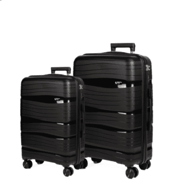 Βαλίτσα μεσαία , μεγάλη με κλειδαριά tsa, υλικό PP(άθραυστο) σε χρώμα μαύρο με διπλά ροδάκια .