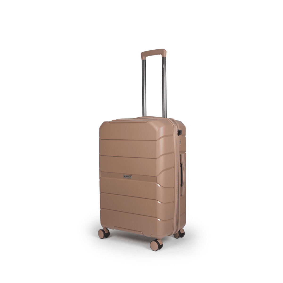Βαλίτσα χειραποσκευή με tsa lock διπλά ροδάκια από πολυπροπυλένιο άθραυστο υλικό σε ροζ χρώμα