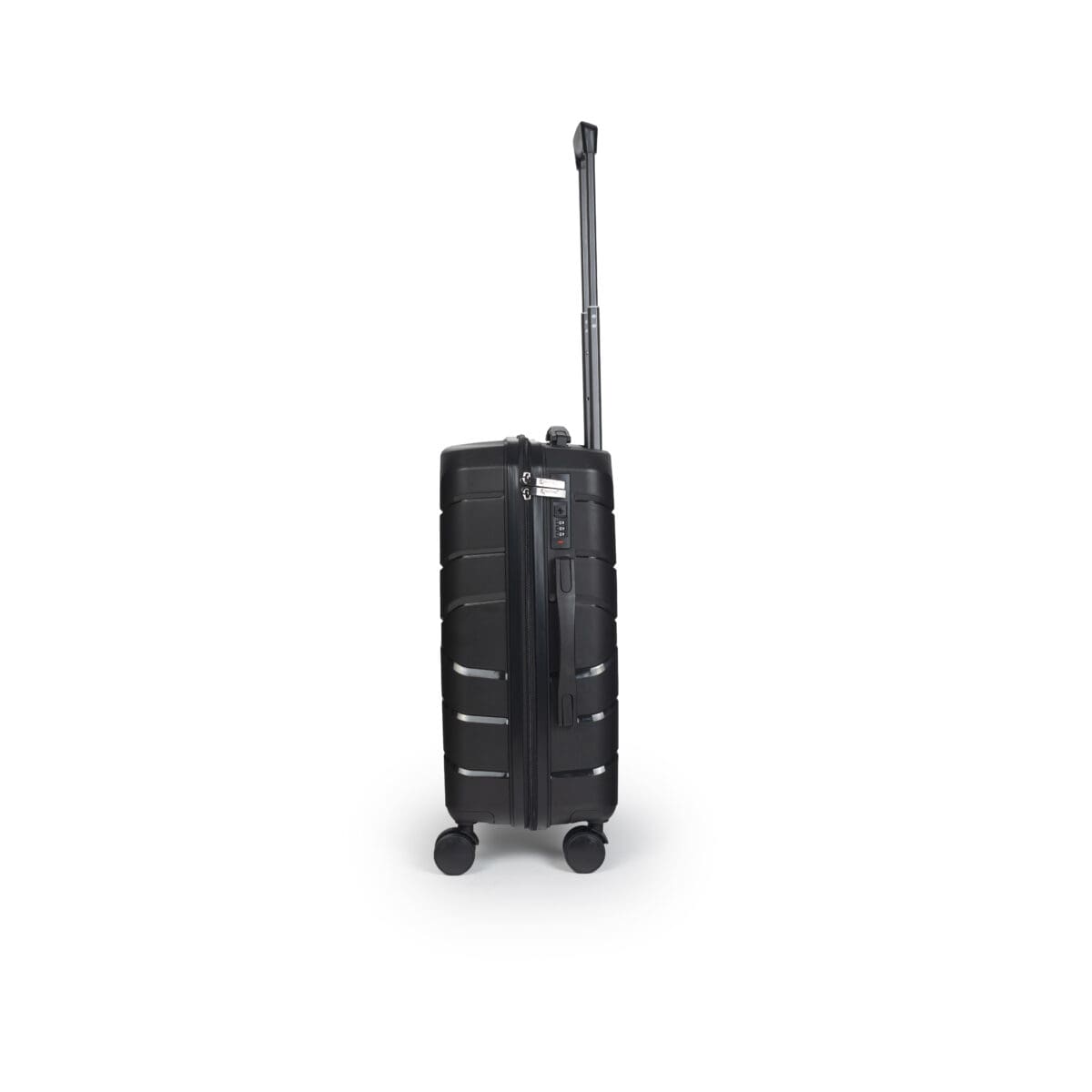 Βαλίτσα χειραποσκευή με tsa lock διπλά ροδάκια από πολυπροπυλένιο άθραυστο υλικό σε μαύρο χρώμα