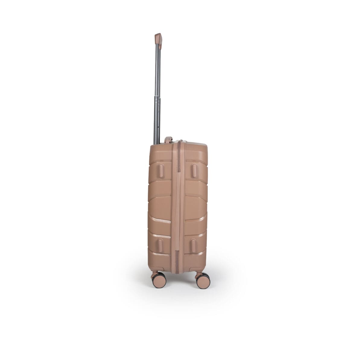 Βαλίτσα χειραποσκευή (καμπίνας) με tsa lock διπλά ροδάκια από πολυπροπυλένιο άθραυστο υλικό σε μαύρο ροζ