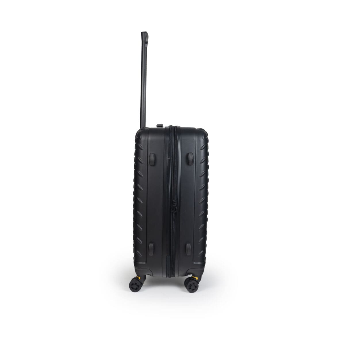 Βαλίτσα με διπλά ροδάκια , tsa lock από abs υλικό σε μαύρο χρώμα , επεκτάσιμη .