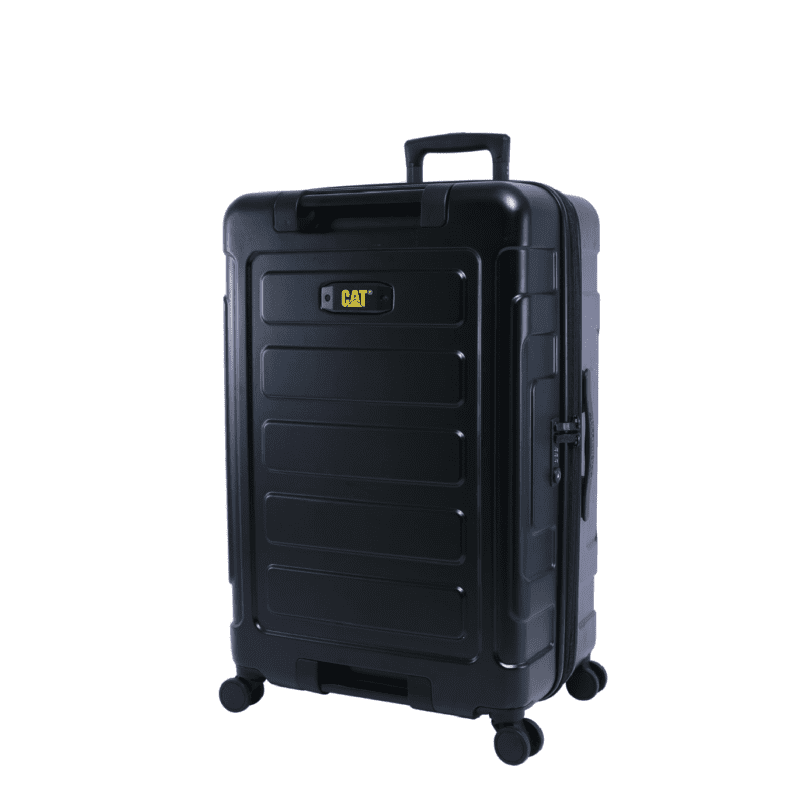 Βαλίτσα μεσαία με διπλά ροδάκια , tsa lock από πολυπροπυλένιο υλικό σε μαύρο χρώμα