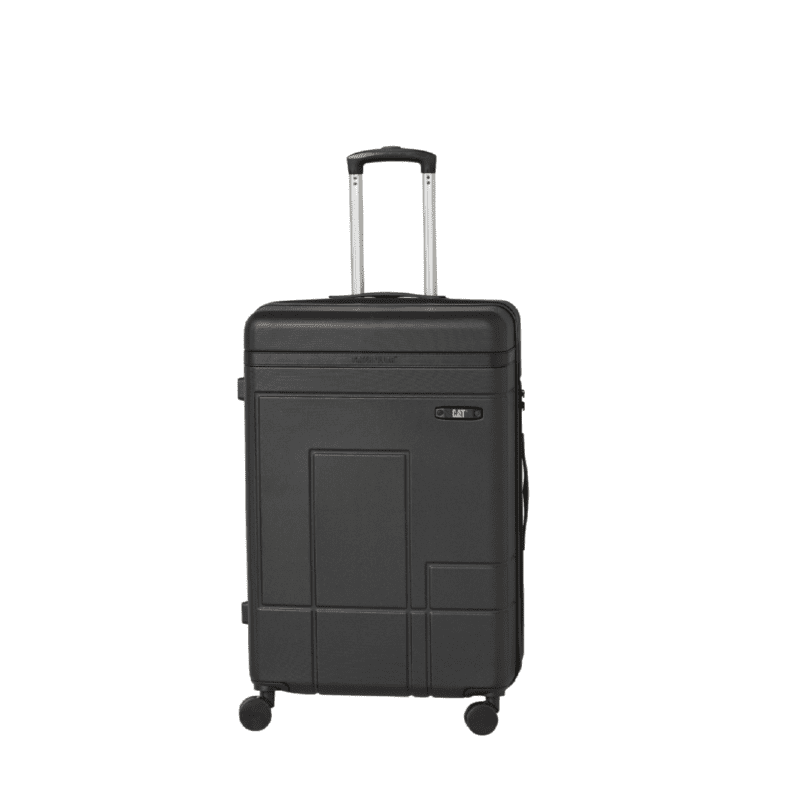 Βαλίτσα μεσαία με διπλά ροδάκια από abs υλικό σε μαύρο χρώμα