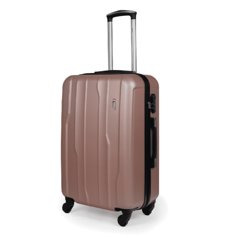 Βαλίτσα μεσαία με κλειδαριά , υλικό abs σε ροζ