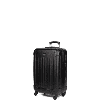 Βαλίτσα μικρή(καμπίνας) με κλειδαριά , υλικό abs σε χρώμα μαύρο προστατευτικά στις γωνίες .