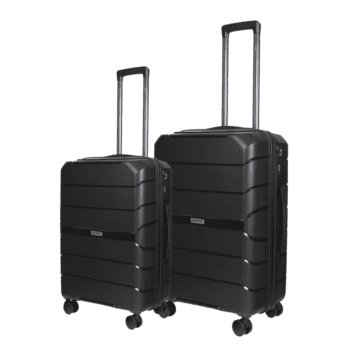 Βαλίτσες μικρή(καμπίνας) ,μεσαία με tsa lock διπλά ροδάκια από πολυπροπυλένιο άθραυστο υλικό και επέκταση σε μαύρο χρώμα