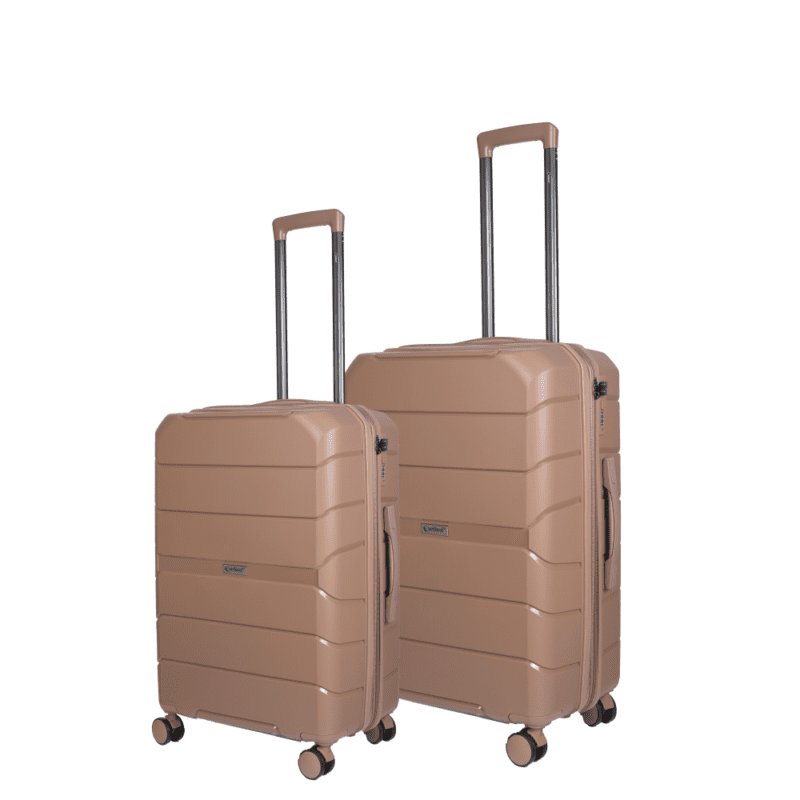 Βαλίτσες μικρή(καμπίνας) ,μεσαία με tsa lock διπλά ροδάκια από πολυπροπυλένιο άθραυστο υλικό και επέκταση σε ροζ χρώμα
