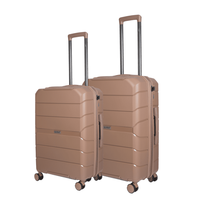 Βαλίτσες μεσαία , μεγάλη με tsa lock διπλά ροδάκια από πολυπροπυλένιο άθραυστο υλικό και επέκταση σε ροζ χρώμα