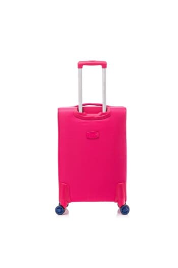 πίσω μέρος βαλίτσας ροζ